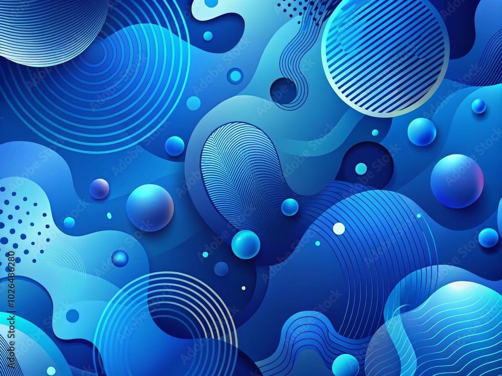 Poster abstract blue design background for modern digital art and web use