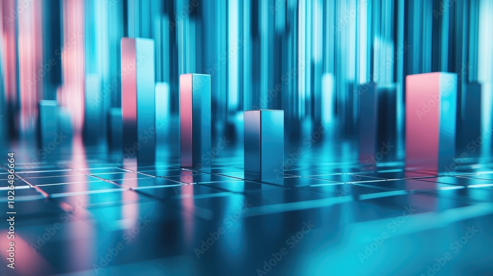 Poster futuristic abstract data visualization concept