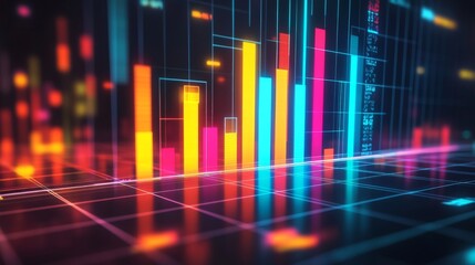 Colorful Data Visualization with Bright Graphs and Charts