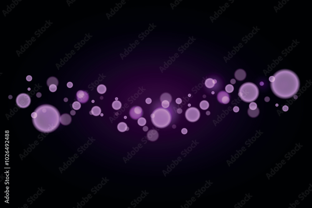 Poster abstract glowing bokeh lights. bokeh lights effect isolated on transparent background.