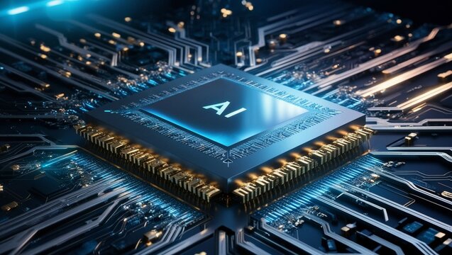 A highly detailed and intricately designed Ai Cpu chipset