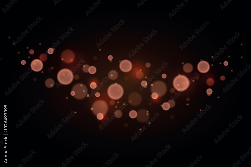 Poster abstract glowing bokeh lights. bokeh lights effect isolated on transparent background.