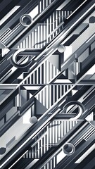 Obraz premium Abstract white and gray color, modern design stripe background with geometric shape. Vector illustration.