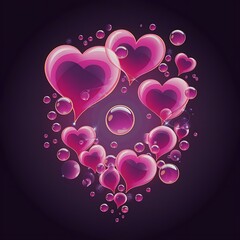 Soap bubbles on black background. Vector illustration.