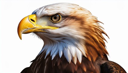 Obraz premium An eagle isolated on a white background, double exposure as transparent