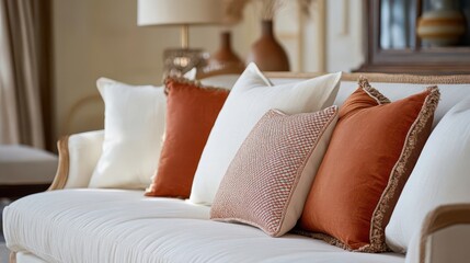 Cozy Living Room with Decorative Pillows