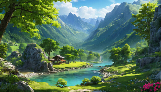 Paisaje natural ficticio