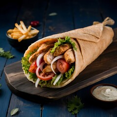 Delicious Chicken Shawarma Wrap