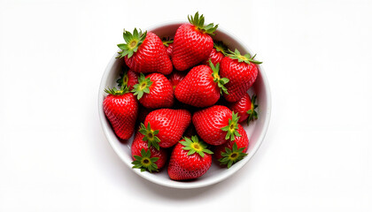Bowl of fresh ripe strawberries for healthy snacking and delightful desserts