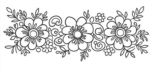 Set of beautiful modern mandala wave frames. Great for products, adult coloring books, or coloring pages.