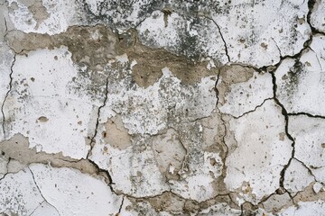 A close-up shot of a wall with visible cracks and paint