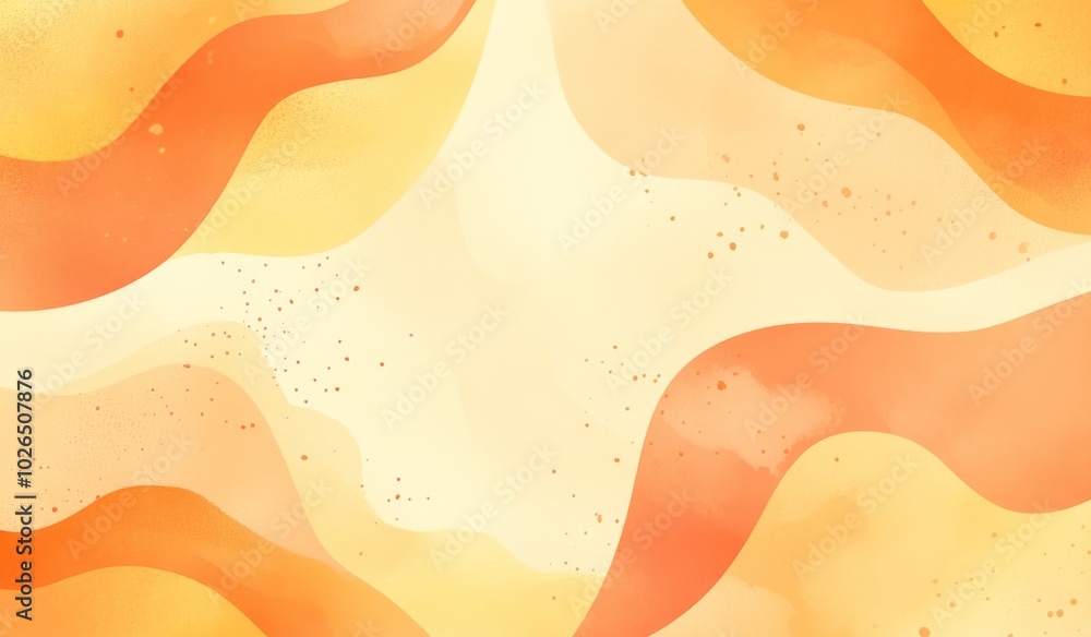 Poster warm yellow and orange gradient background featuring wavy curve pattern for a vibrant and energetic 