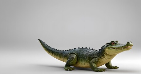 Naklejka premium cute crocodile on a white background