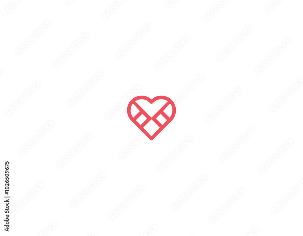 Poster creative minimalist alphabet initial letter mark monogram heart logo db d b editable in vector forma
