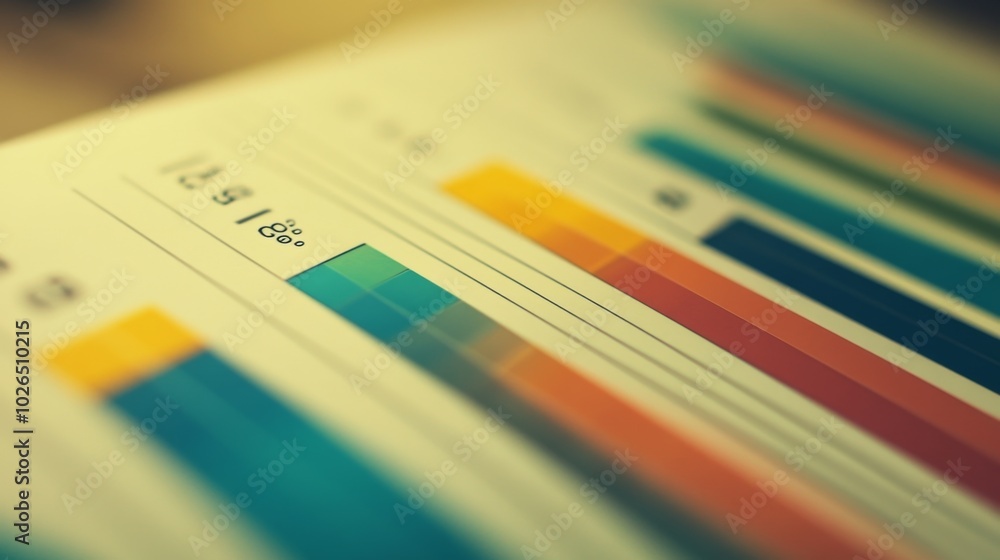 Poster colorful data visualization with graphs and charts