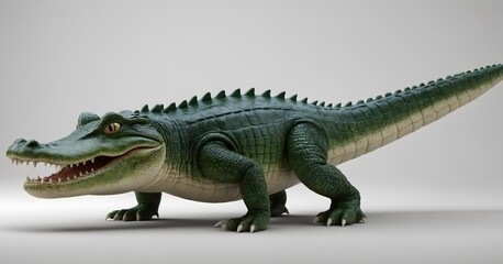Fototapeta premium cute crocodile on a white background
