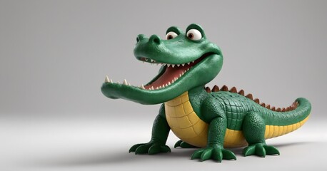 Obraz premium cute crocodile on a white background