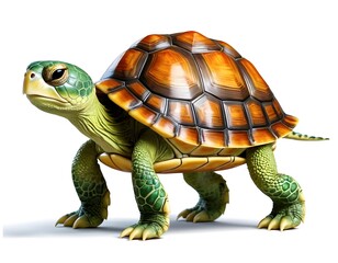 Obraz premium AI generated cute turtle on a white background