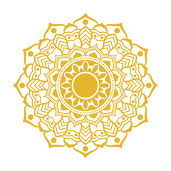Mandala art Islamic ornament golden luxury design