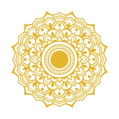 Mandala art Islamic ornament golden luxury design