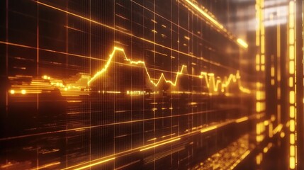 Abstract Digital Finance Data Visualization Image