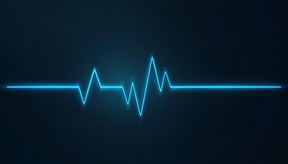 Futuristic minimalistic design featuring a continuous heartbeat, showcasing a visionary medical background.