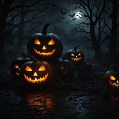 Dark haunted Halloween