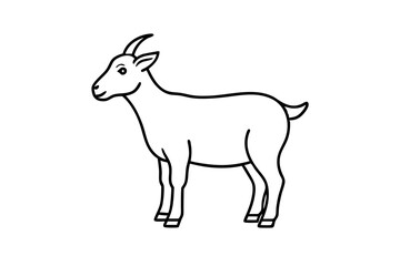 goat on white background
