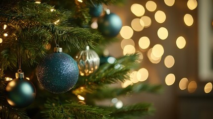 Obraz premium The Christmas Tree with Ornaments