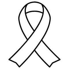 Breast Cancer Ribbon , Ribbon, Breast Cancer , Breast Cancer Ribbon Line Art