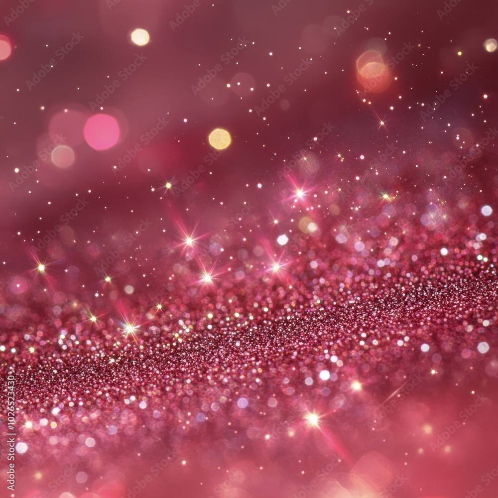 Poster sparkling pink bokeh background with soft lights and vibrant colors for creative projects