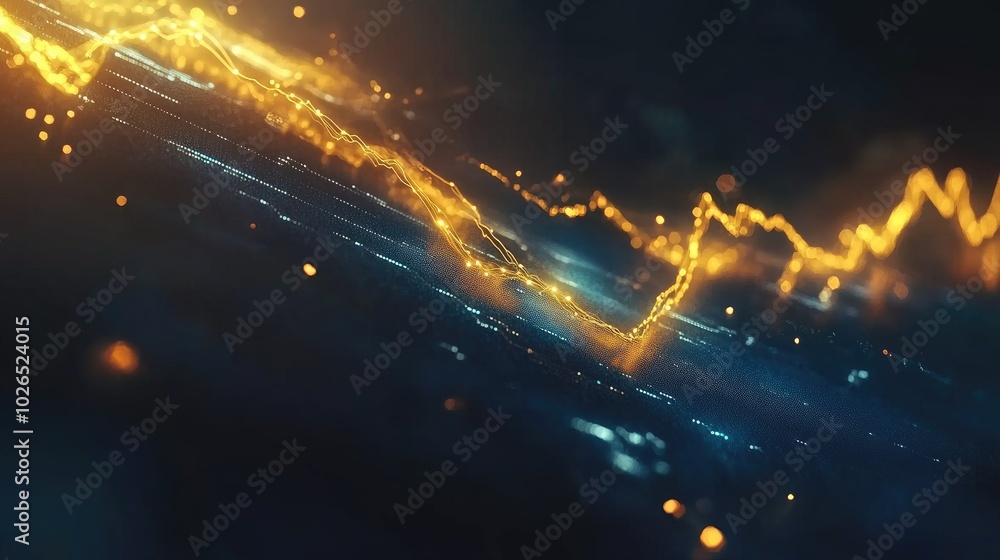 Aufkleber glowing data visualization background
