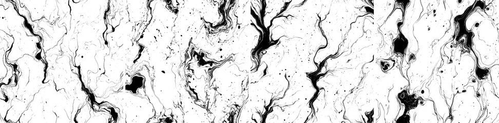 Marble texture black and white with perfect shape isolated on transparent background PNG file