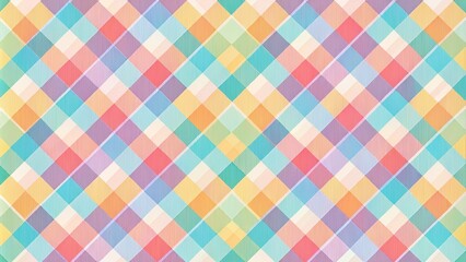 A seamless pastel checkered pattern perfect for textiles and prints, featuring a harmonious blend of soft colors, ideal for creative and stylish