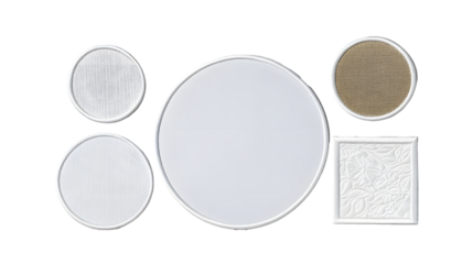 Blank white embroidered patch mockup