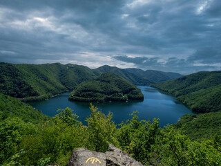 Dan's stone at Tarnita lake, Romania