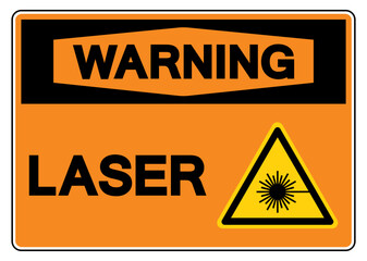 Warning Laser Symbol Sign,Vector Illustration, Isolate On White Background Label. EPS10