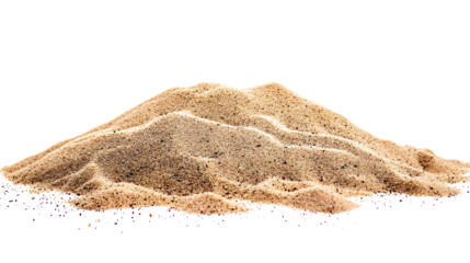 Desert sand pile, with clipping path, side view