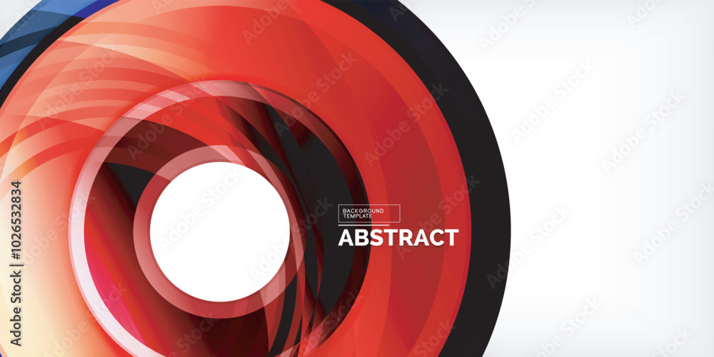 Poster Bright colorful circles with light effects. Abstract background