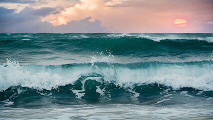 Fototapeta premium Background with wave - brochure design or flyer