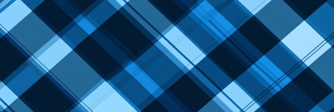 Blue Diagonal Plaid Pattern Background Vector Illustration with  a sleek and modern blue plaid pattern 