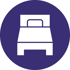 Single Bed Icon Design