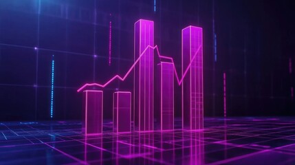 Naklejka premium Futuristic Data Visualization with Chart Elements