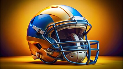 Fototapeta premium High-Quality Football Helmet for Safety and Performance in American Football Gear and Equipment for Players and Teams