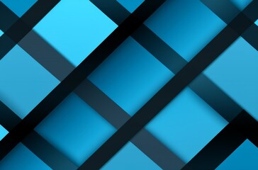 Blue Diagonal Plaid Pattern Background Vector Presentation Template for Business and Technology Themes.
