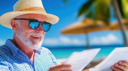 Senior Couple Enjoying Options by the Beach