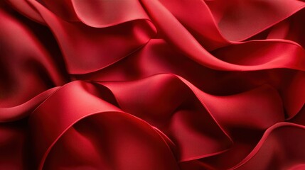 Fototapeta premium The Elegant Red Silk Fabric