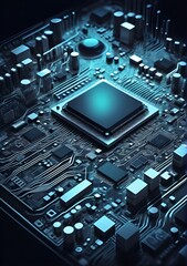 Fototapeta premium NeonChip: Revolutionizing Digital Processing 