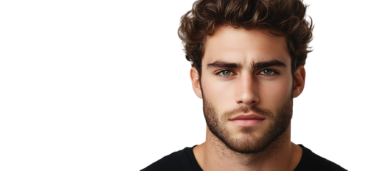 A Charismatic Male Model PNG Cutout, Isolated on a Transparent Backdrop, Perfectly Suited for Promotional Graphics, Social Media Content, and Print Marketing