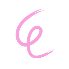 Flat vector ribbons. Flat pink ribbons banners isolated on white background